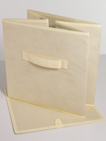 Ящик для зберігання квадратний бежевий MBM HOME модель TH-08 BEIGE Фото
