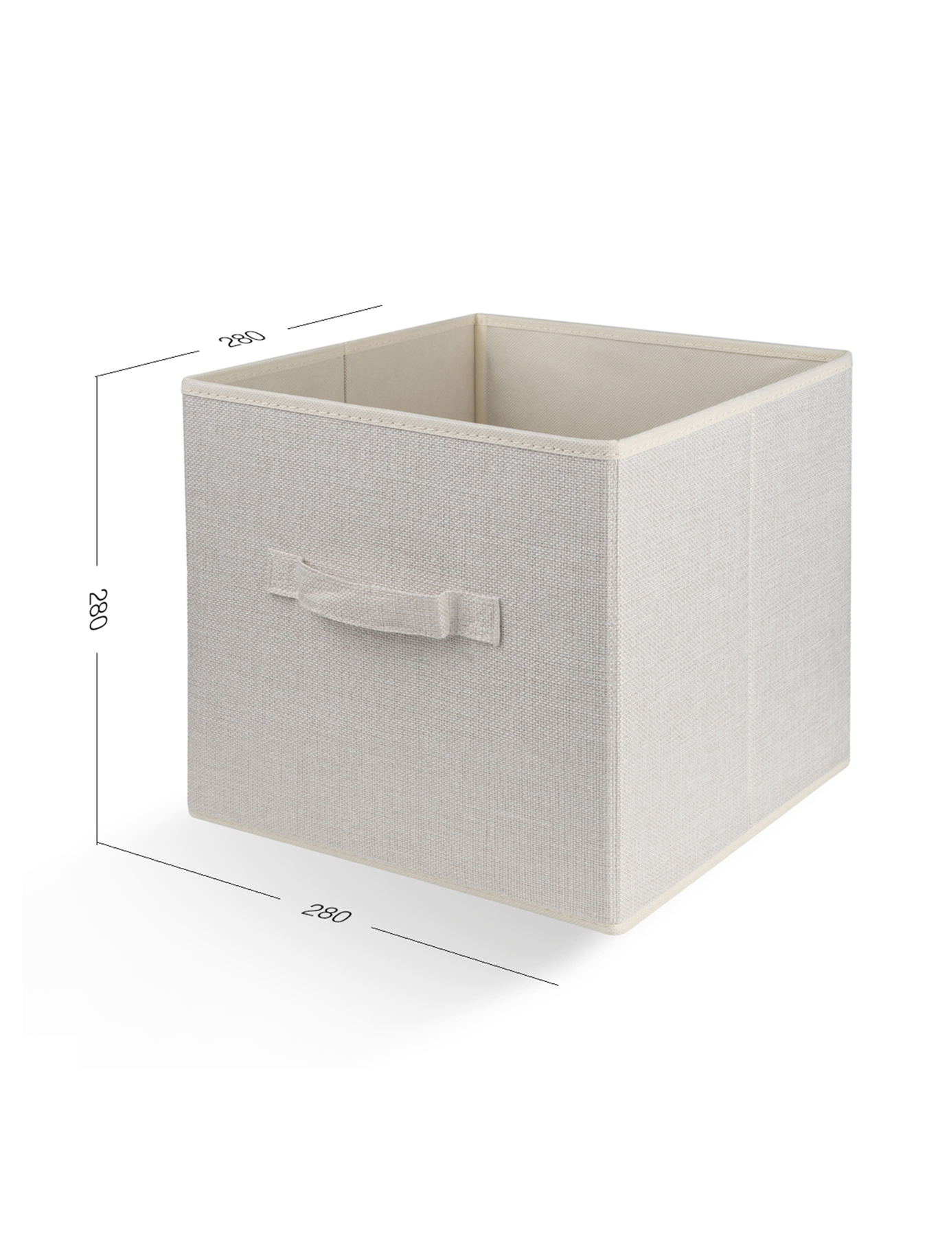 Ящик для зберігання квадратний кремовий MBM MY HOME Модель TH-08 CREAM Фото