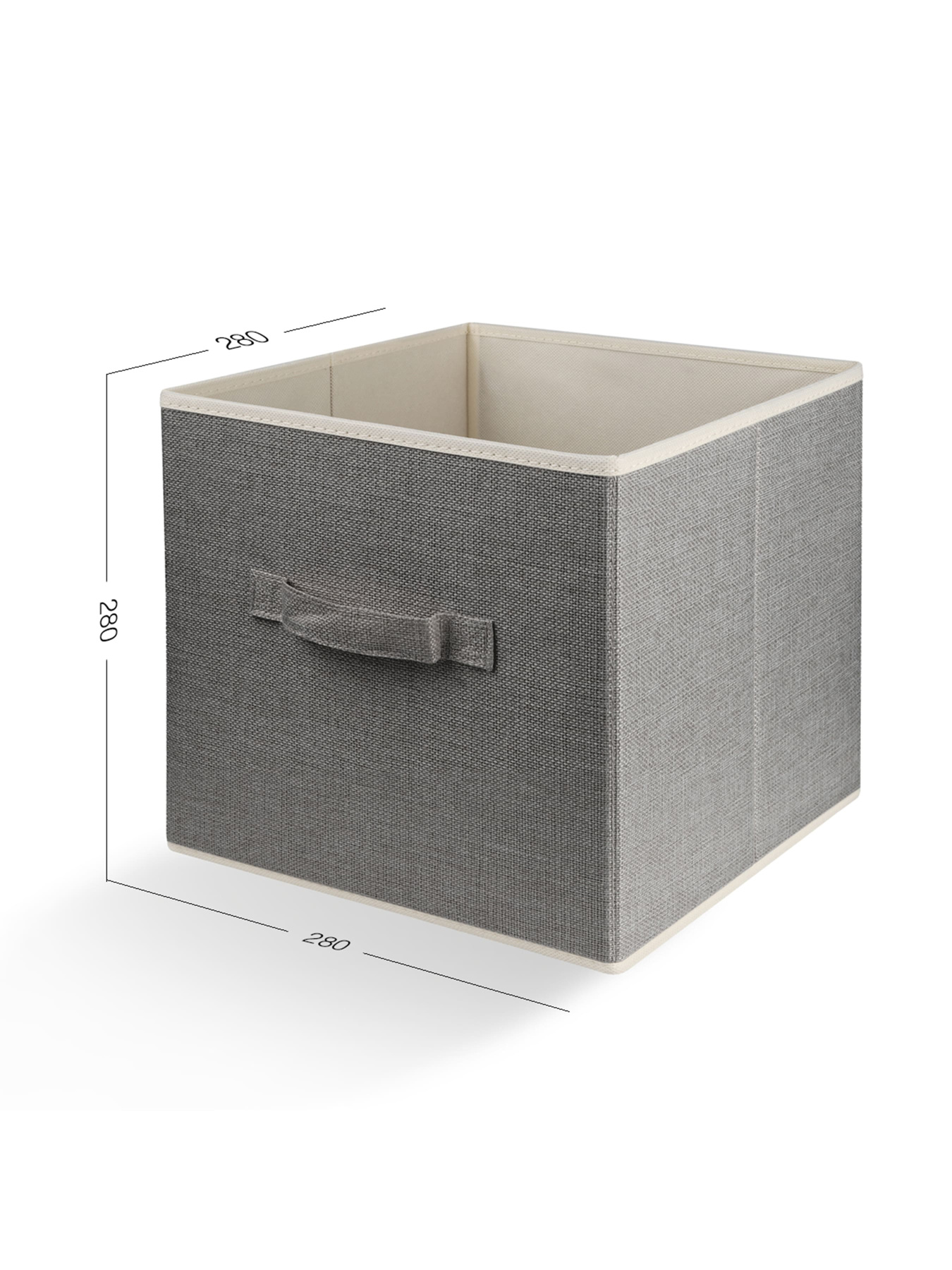 Ящик для зберігання квадратний сірий MBM MY HOME Модель TH-08 LIGHT GRAY Фото