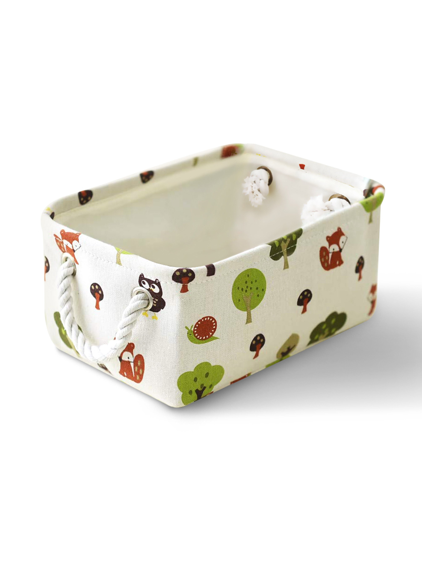 Ящик для хранения с ручками с рисунком MBM MY HOME модель TH-11 WHITE Фото