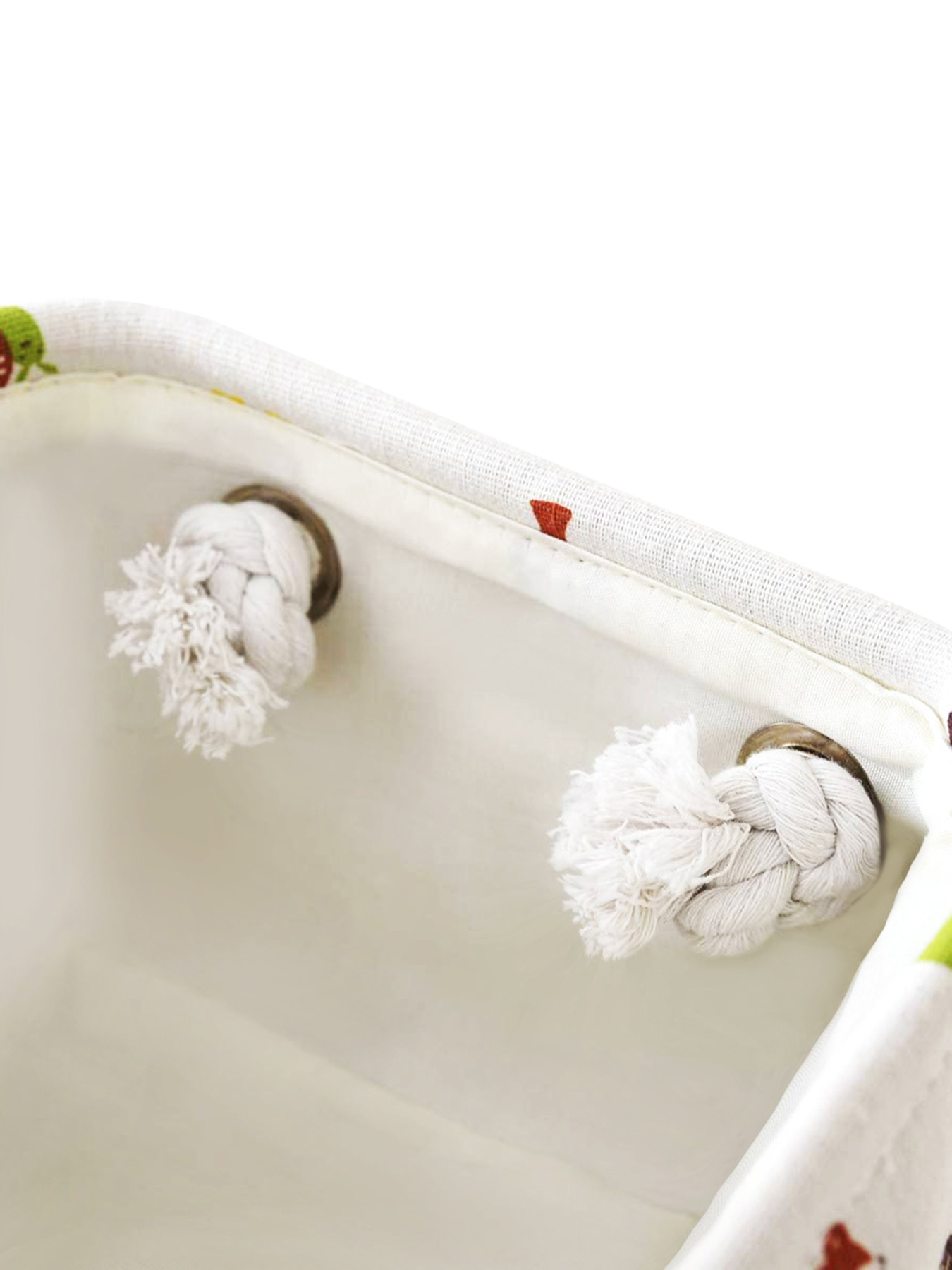 Ящик для зберігання з ручками з малюнком MBM HOME модель TH-11 WHITE Фото