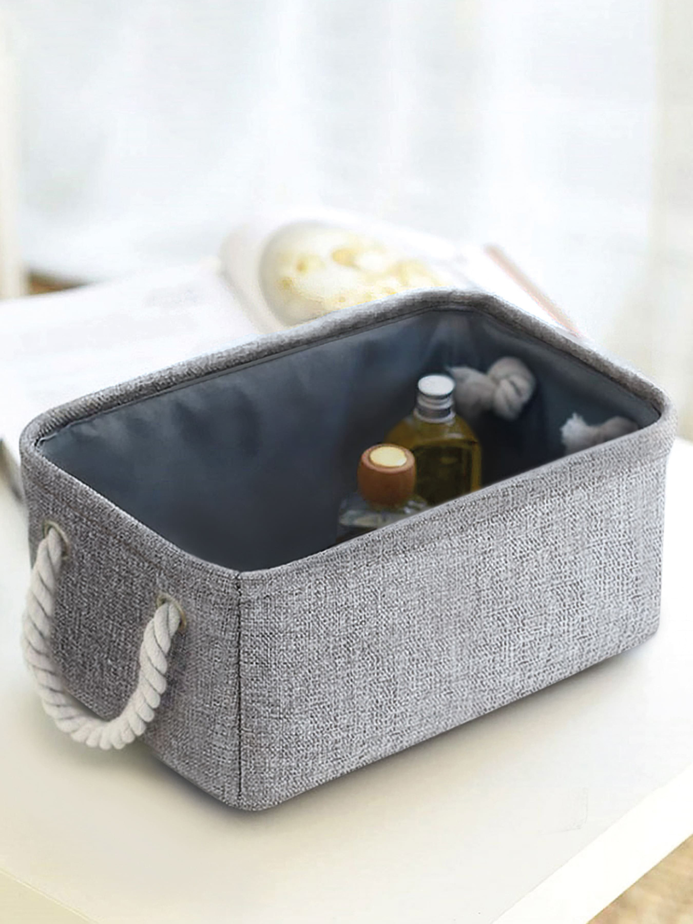 Ящик для зберігання з ручками сірий MBM HOME модель TH-12 GRAY Фото