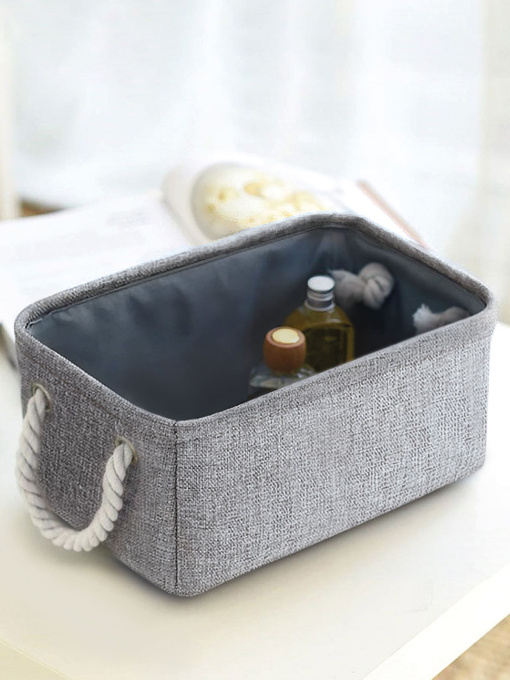 Ящик для хранения с ручками серый MBM HOME модель TH-12 GRAY Фото