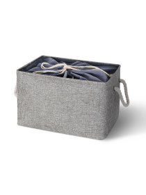 Ящик для хранения с ручками и затяжками серый MBM MY HOME модель TH-13 XL GRAY Фото