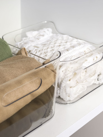 Ящик для хранения пластиковый прозрачный MBM MY HOME модель FH-24 T Фото