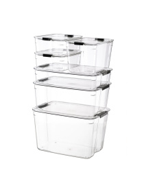 Ящик для хранения с крышкой пластиковый прозрачный MBM MY HOME модель FH-35 T Фото