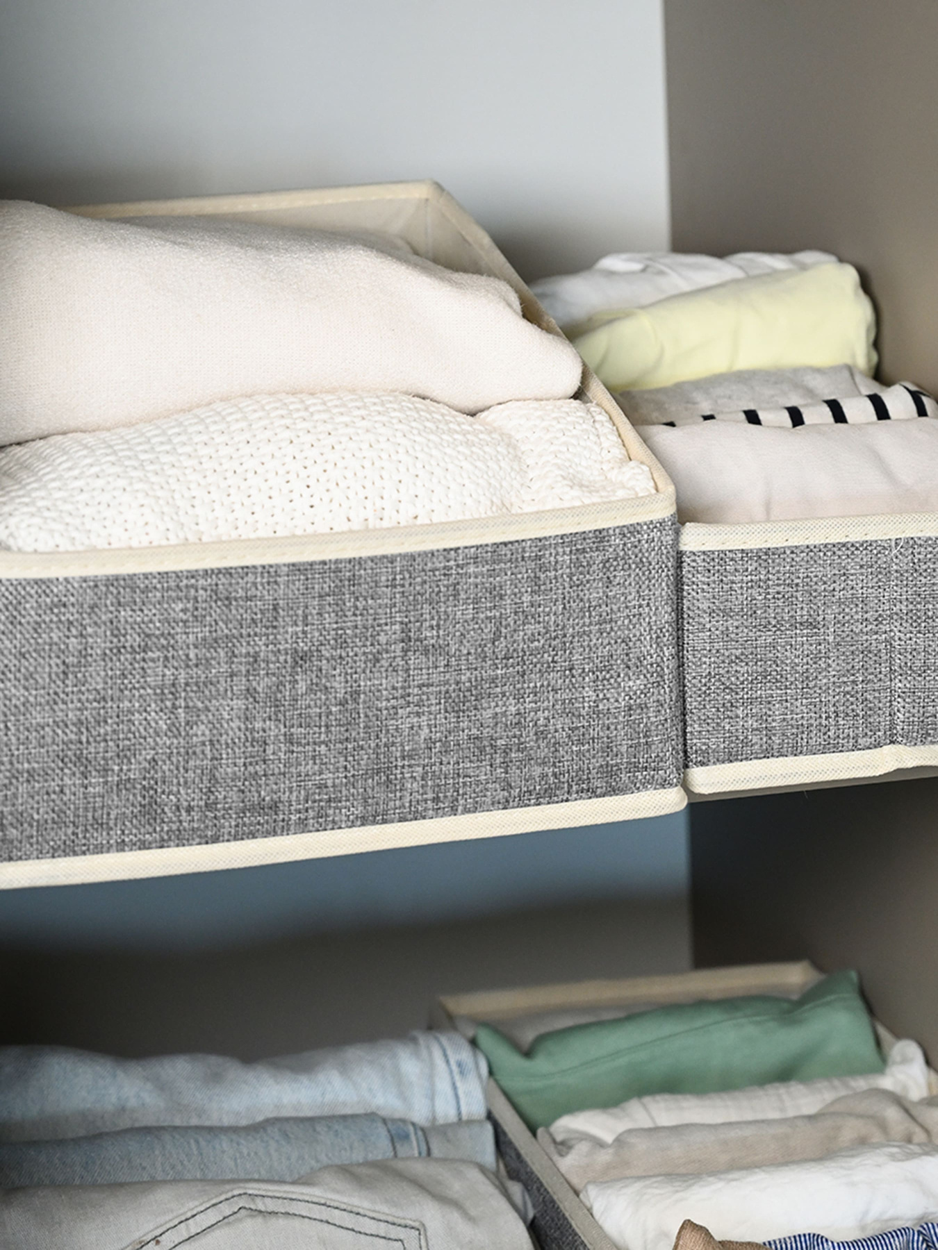 Ящик для зберігання сірий MBM HOME модель TH-27 LIGHT GRAY Фото