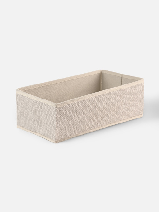 Ящик для хранения прямоугольный кремовый MBM HOME модель TH-28 CREAM Фото