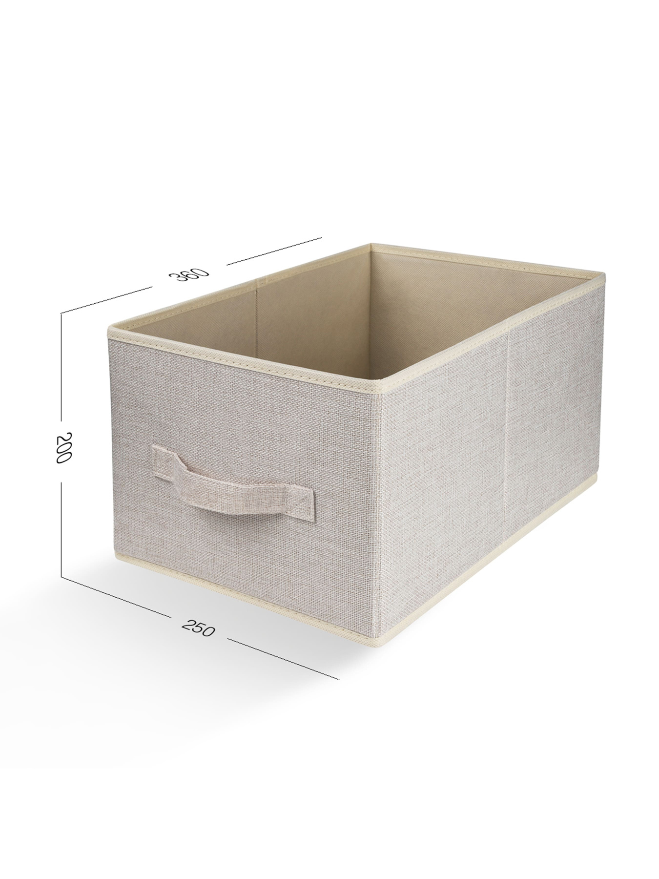 Ящик для хранения квадратный кремовый MBM HOME модель TH-30 CREAM Фото