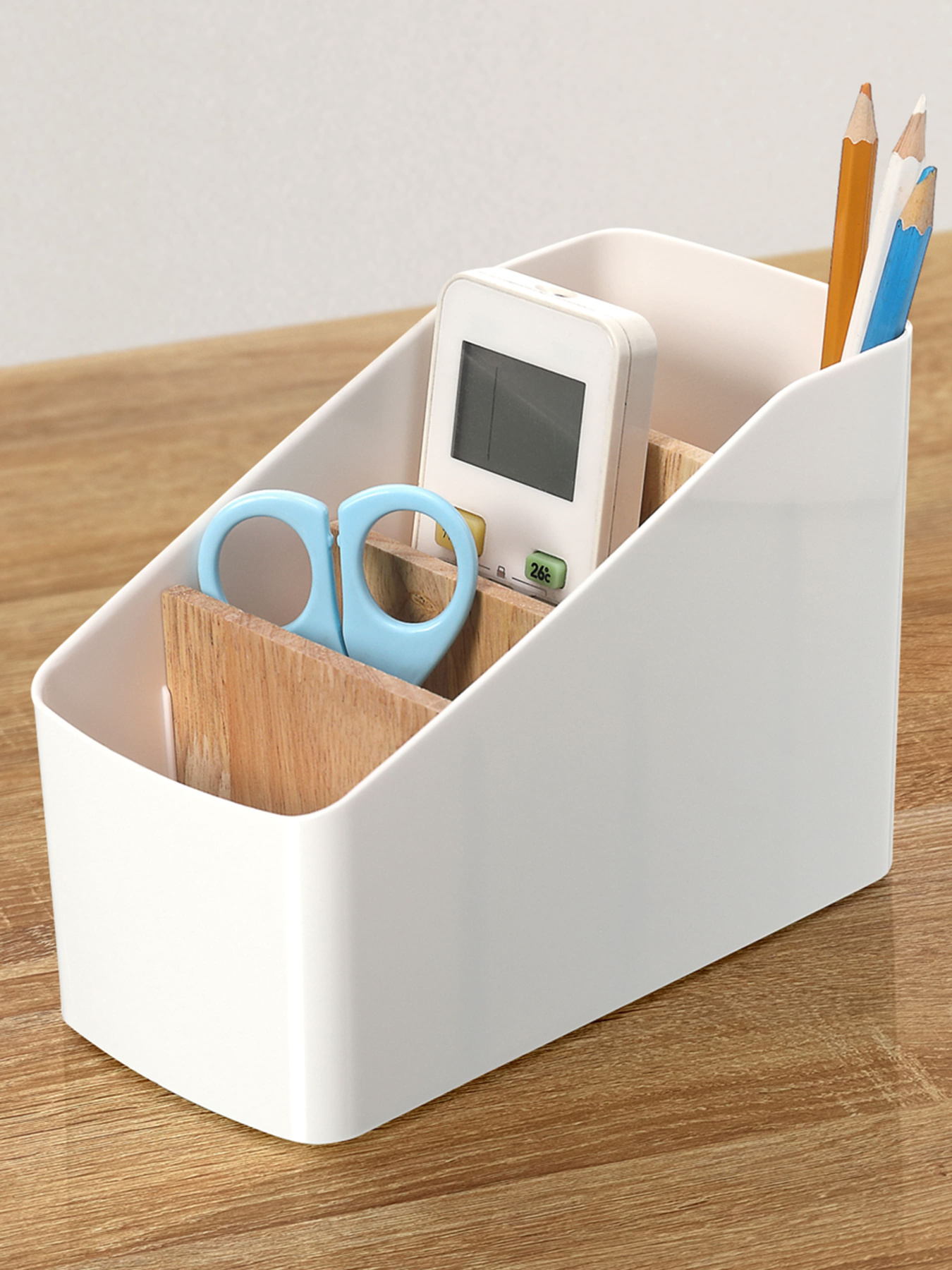 Органайзер для дрібниць білий MBM HOME модель FH-01 WHITE/WOOD Фото