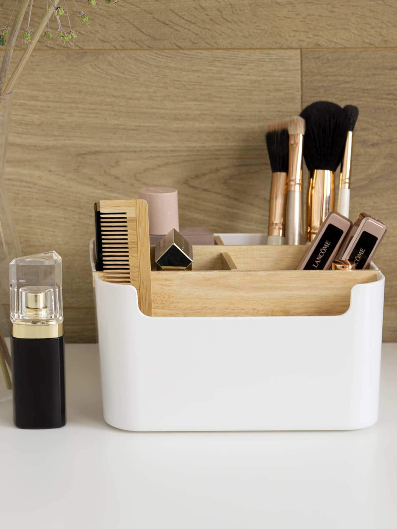 Органайзер для мелочей белый MBM MY HOME модель FH-02 WHITE/WOOD Фото