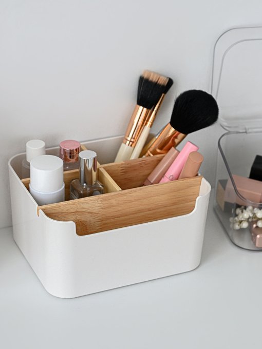 Органайзер для мелочей белый MBM HOME модель FH-02 WHITE/WOOD Фото