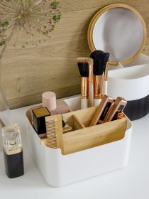 Органайзер для мелочей белый MBM HOME модель FH-02 WHITE/WOOD Фото