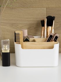 Органайзер для мелочей белый MBM HOME модель FH-02 WHITE/WOOD Фото