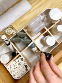 Органайзер для мелочей белый MBM MY HOME модель FH-03 WHITE/WOOD Фото