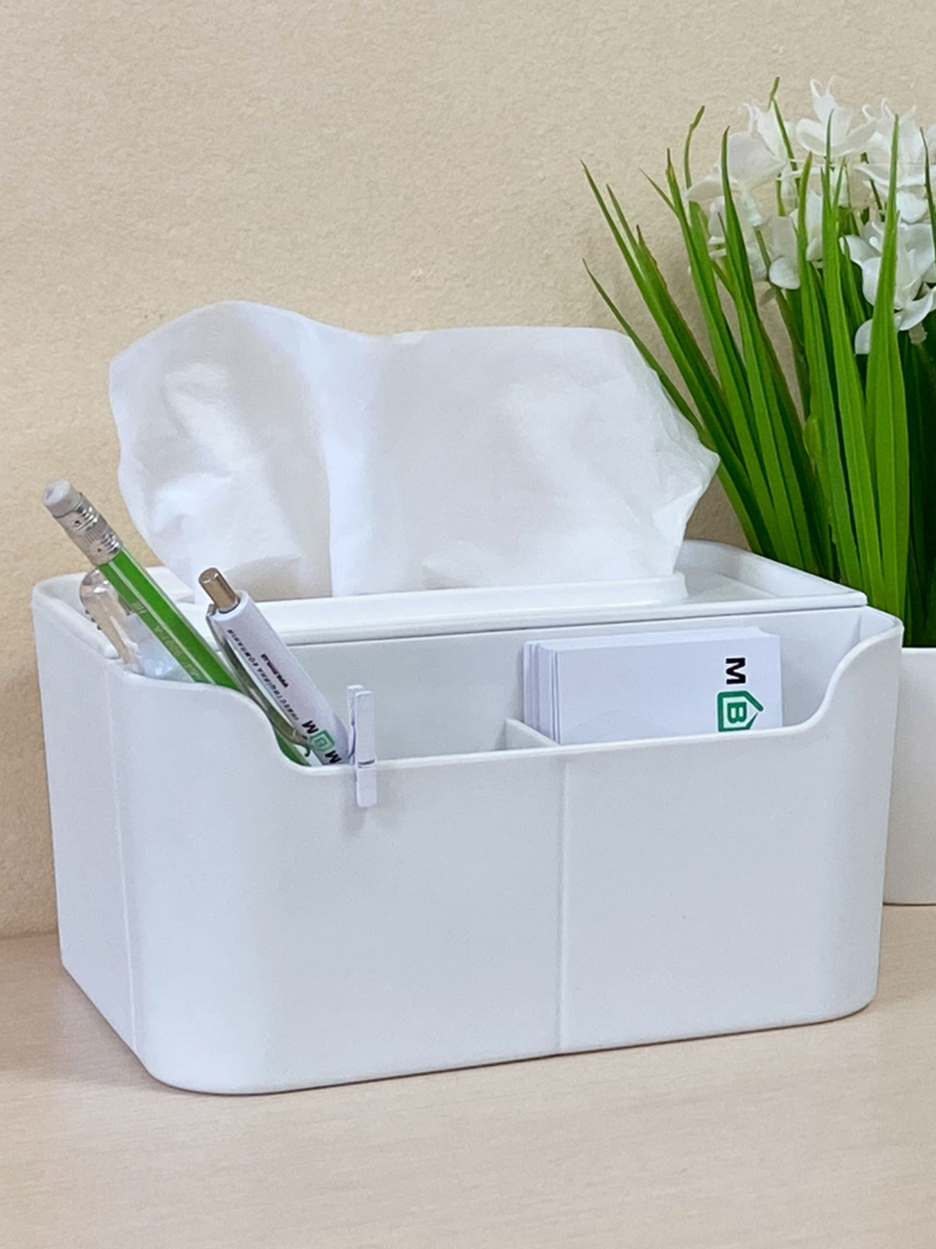 Органайзер для салфеток настольный белый MBM MY HOME модель FH-17 WHITE Фото