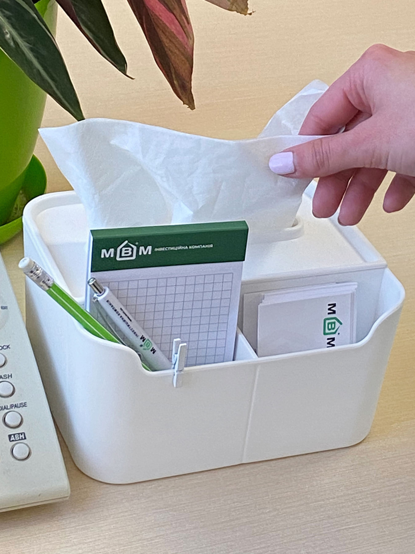 Органайзер для салфеток настольный белый MBM HOME модель FH-17 WHITE Фото