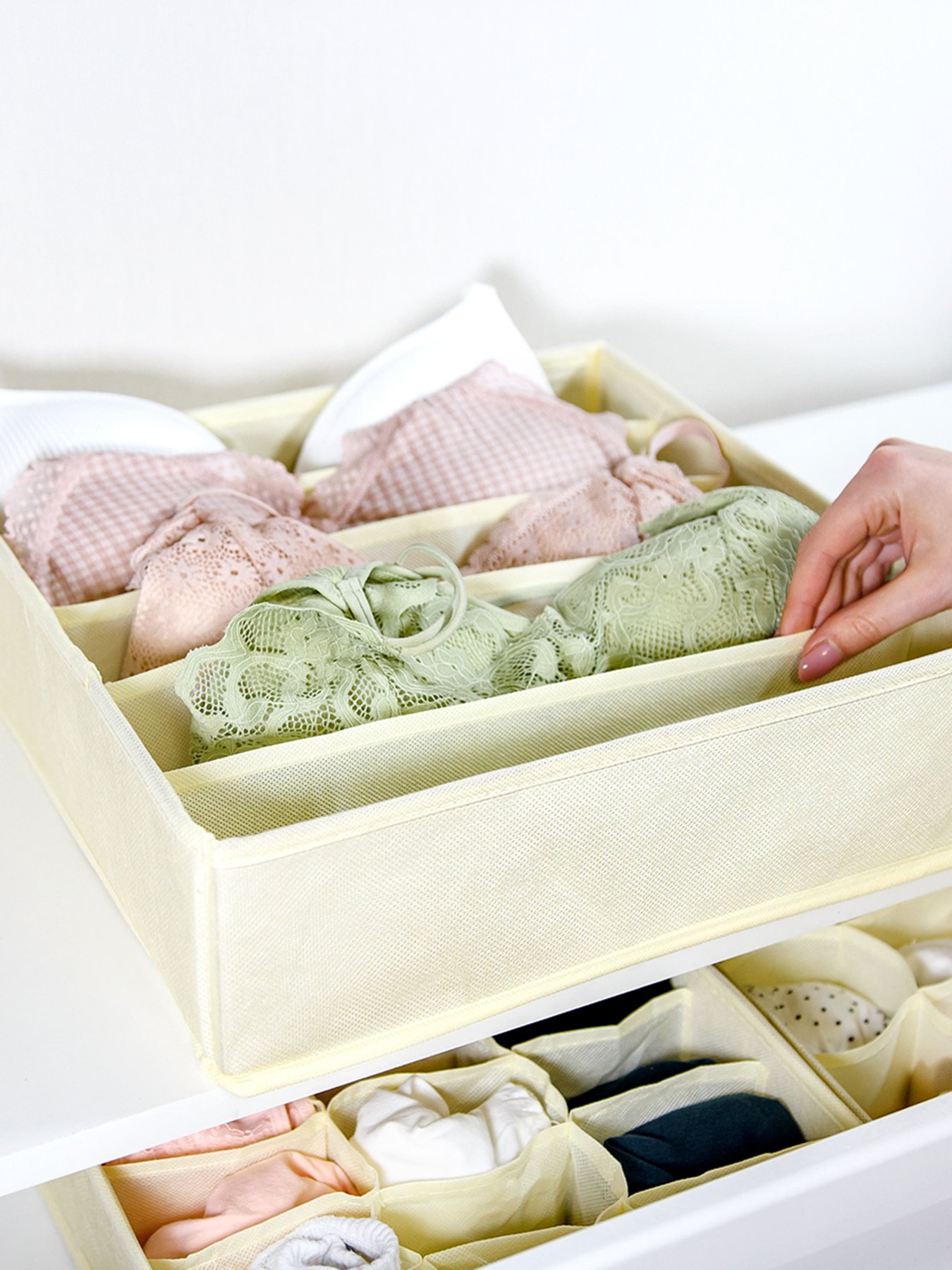 Органайзер для хранения на 5 секций бежевый MBM HOME модель TH-09-05 BEIGE Фото