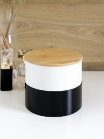 Органайзер для косметики с зеркалом MBM HOME модель FH-32 WHITE/BLACK Фото