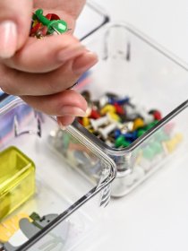 Органайзер для зберігання квадратний прозорий Bloc MBM HOME модель FH-36 A T Фото