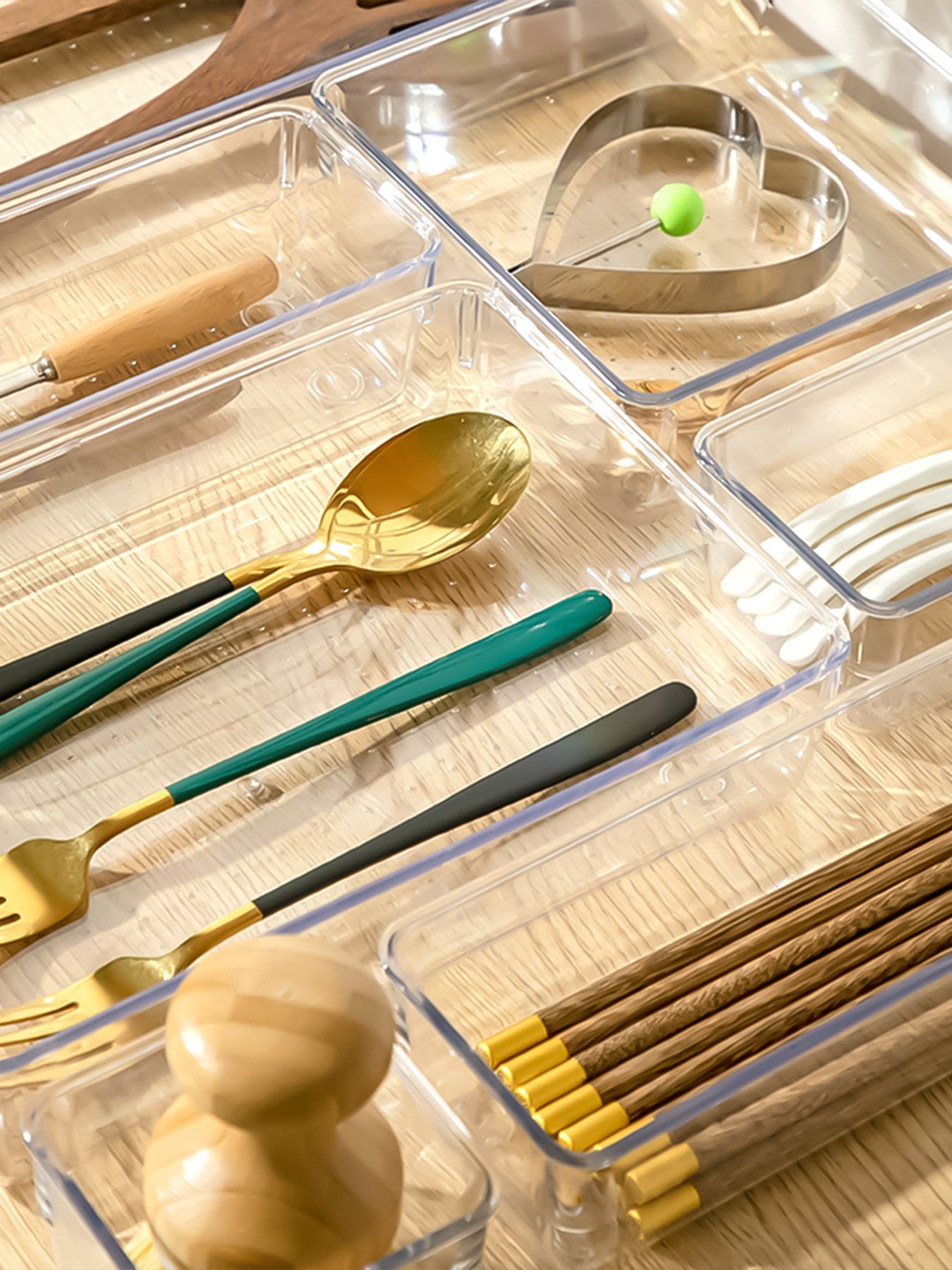 Органайзер для хранения прямоугольный прозрачный Bloc MBM HOME модель FH-36 G T Фото