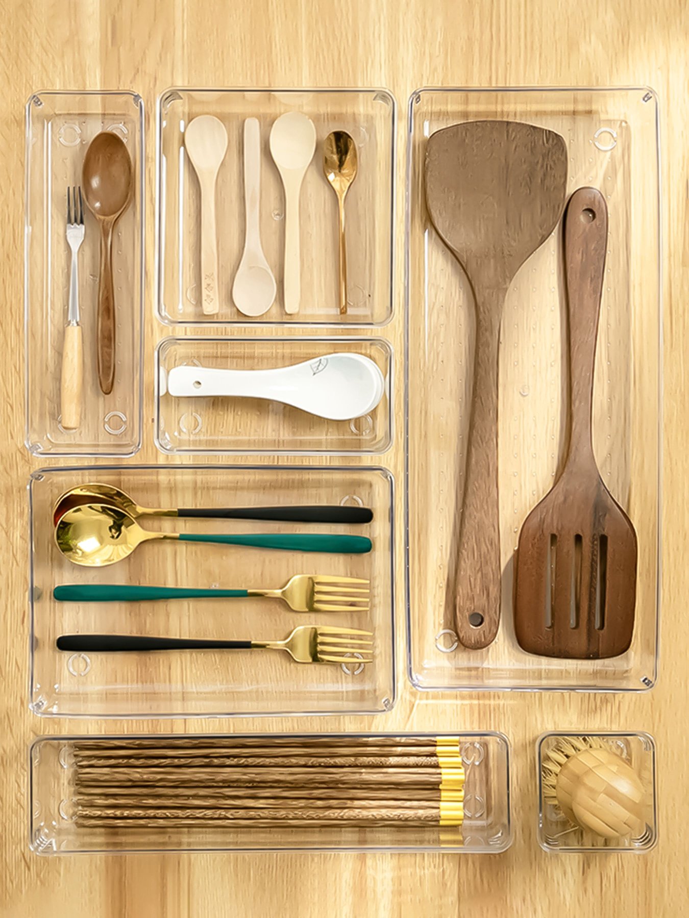 Органайзер для хранения прямоугольный прозрачный Bloc MBM HOME модель FH-36 H T Фото