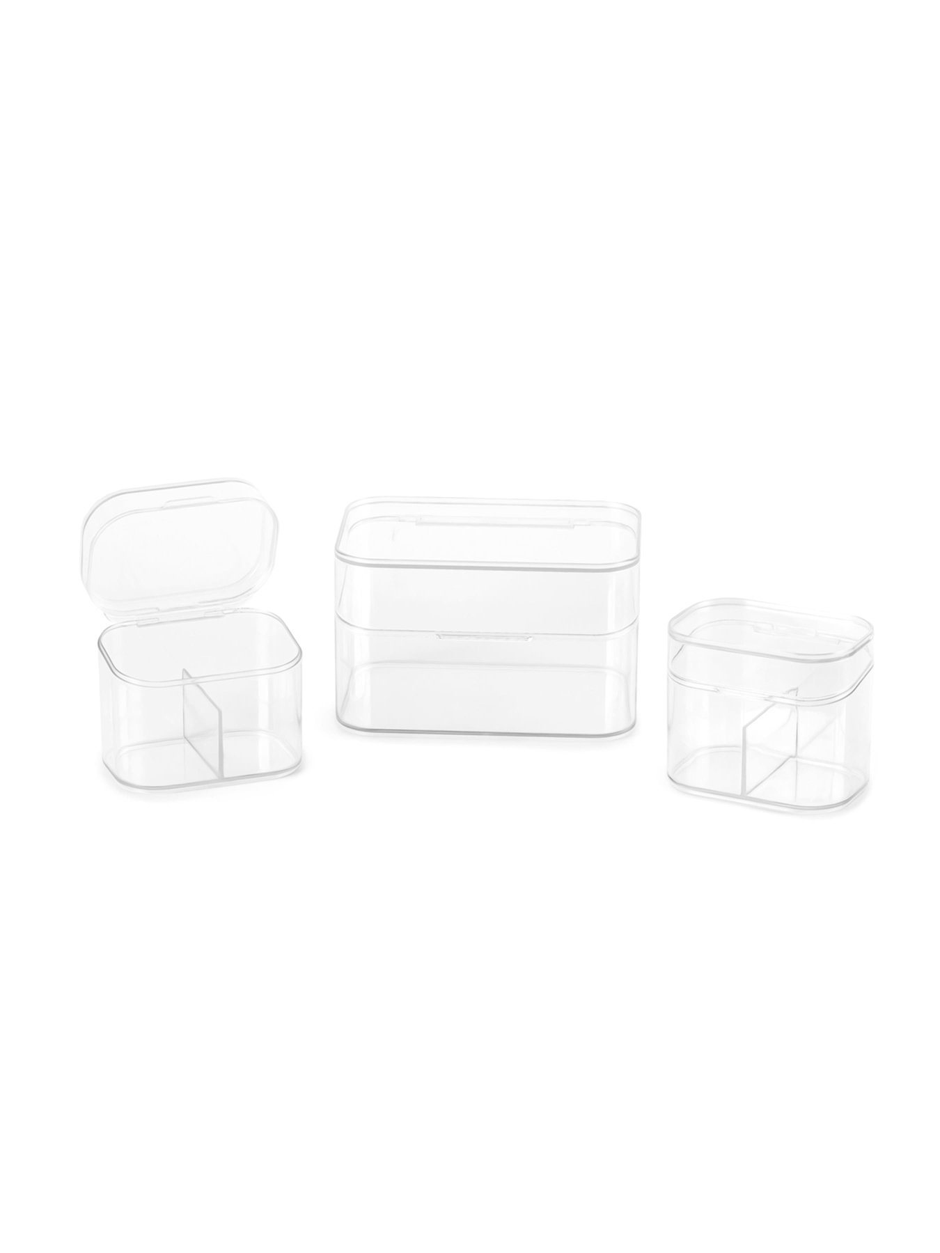 Набор из трёх прозрачных органайзеров с крышкой MBM MY HOME модель FH-39 T Фото