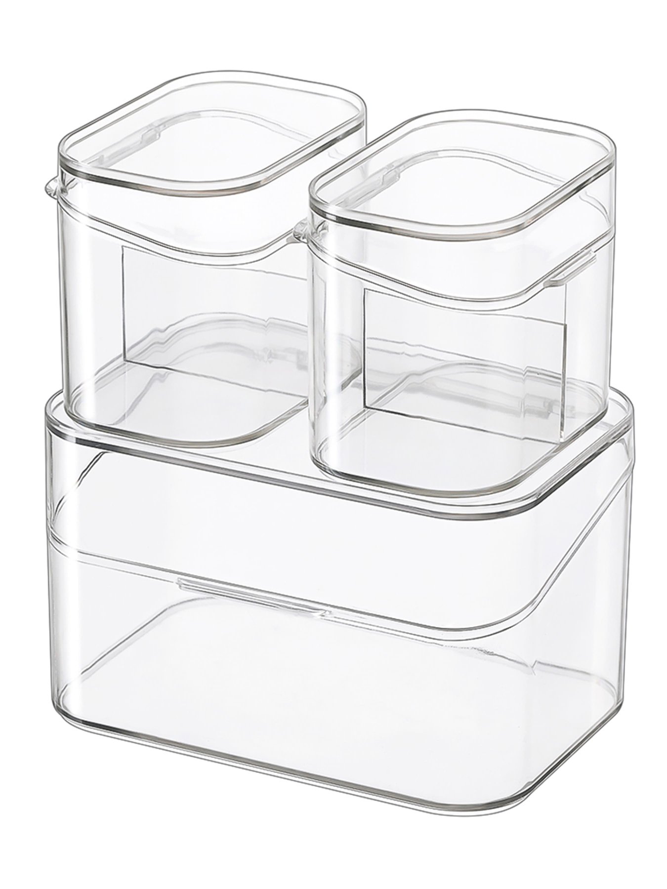 Набір з трьох прозорих органайзерів з кришкою MBM HOME модель FH-39 T Фото