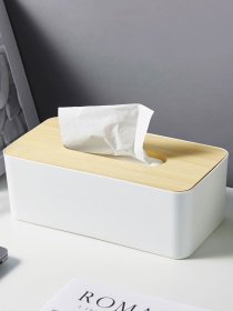 Органайзер для салфеток белый/дерево Scandinavia MBM HOME модель FH-42 WHITE/WOOD Фото