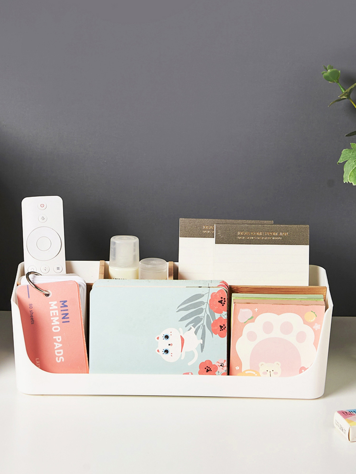 Органайзер для мелочей белый/дерево Scandinavia MBM HOME модель FH-45 WHITE/WOOD Фото