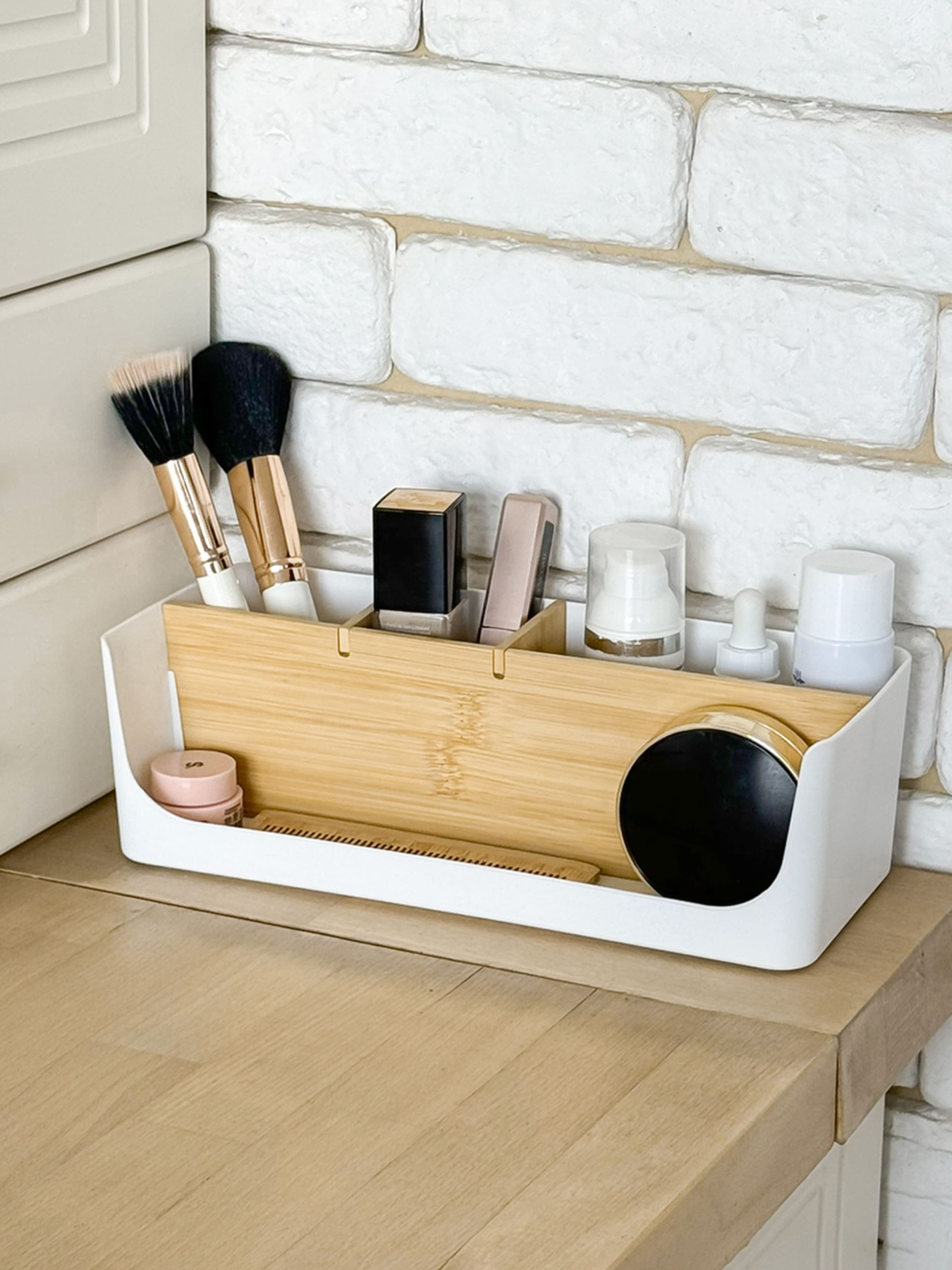 Органайзер для мелочей белый/дерево Scandinavia MBM HOME модель FH-45 WHITE/WOOD Фото