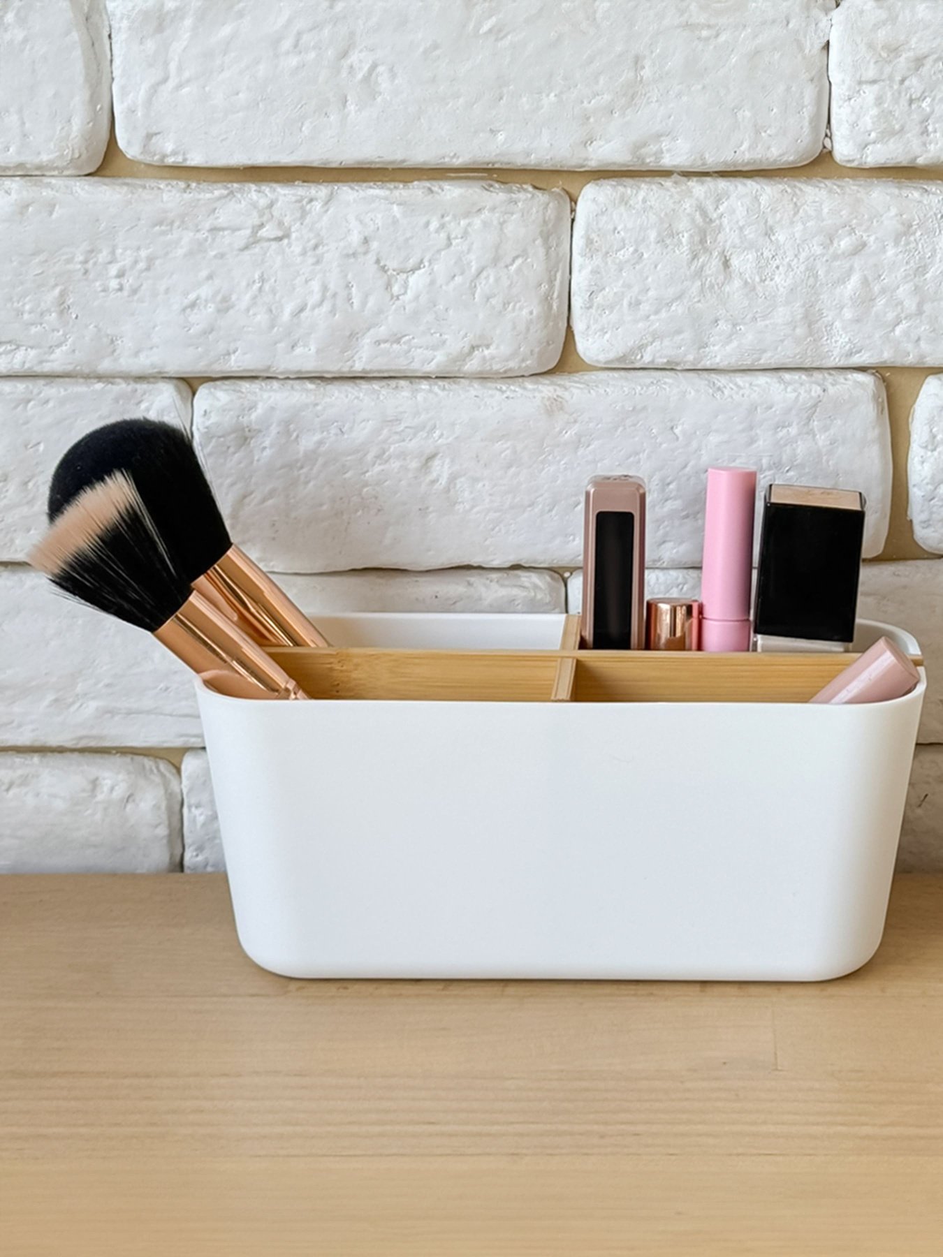 Органайзер для дрібниць білий/дерево Scandinavia MBM HOME модель FH-48 WHITE/WOOD Фото