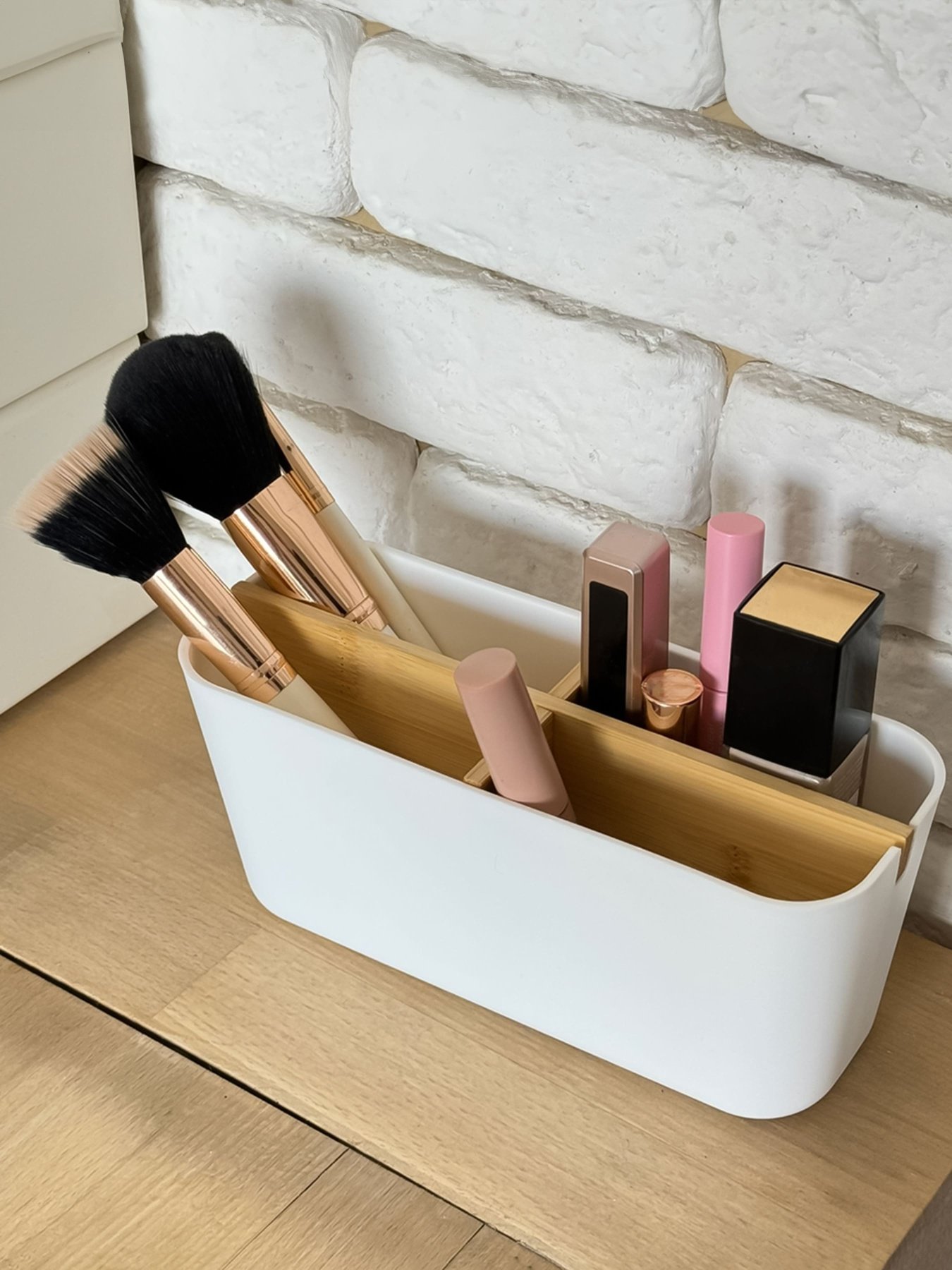 Органайзер для дрібниць білий/дерево Scandinavia MBM HOME модель FH-48 WHITE/WOOD Фото