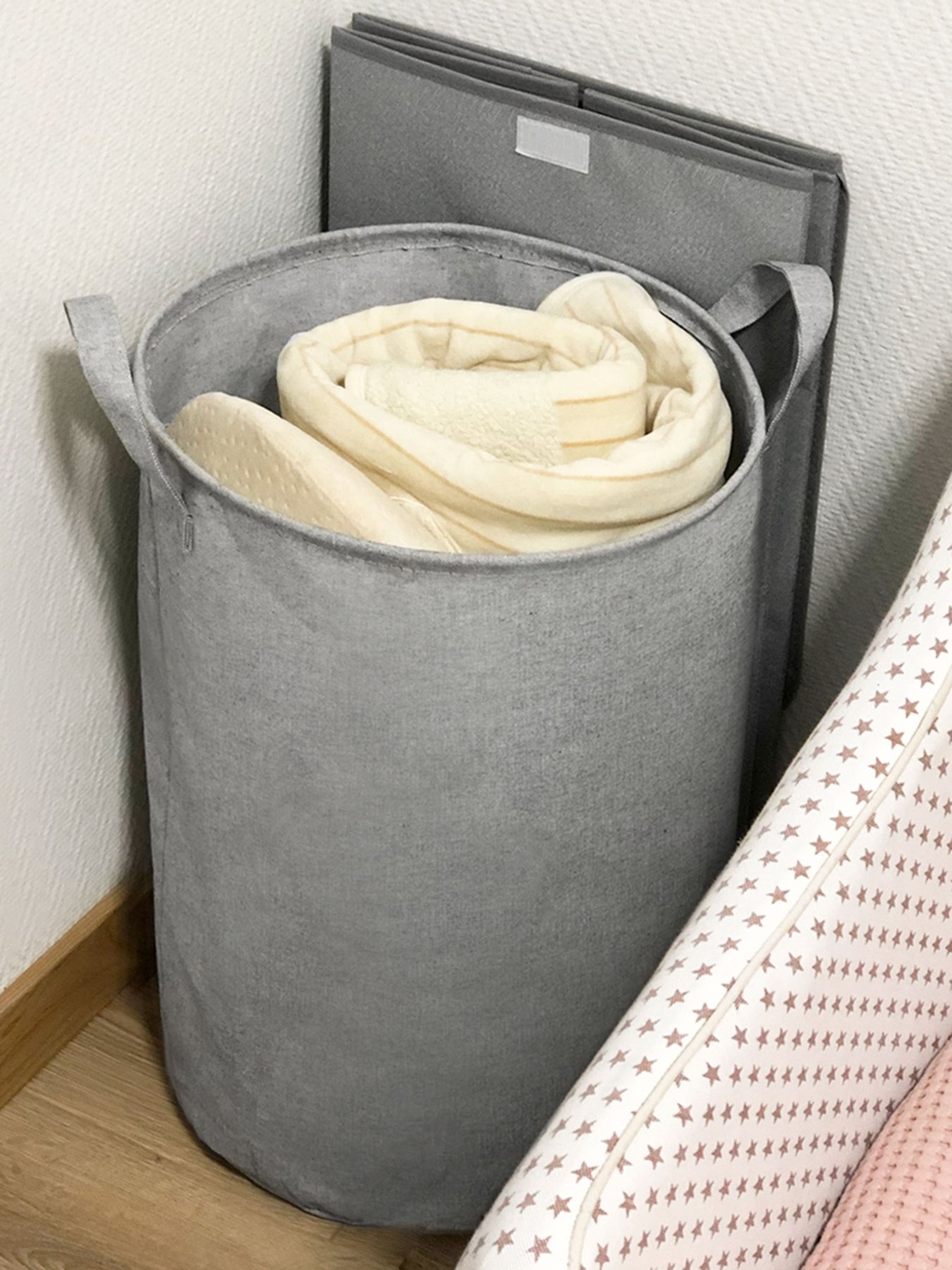 Корзина для хранения текстильная серая MBM MY HOME модель TH-01 GRAY Фото