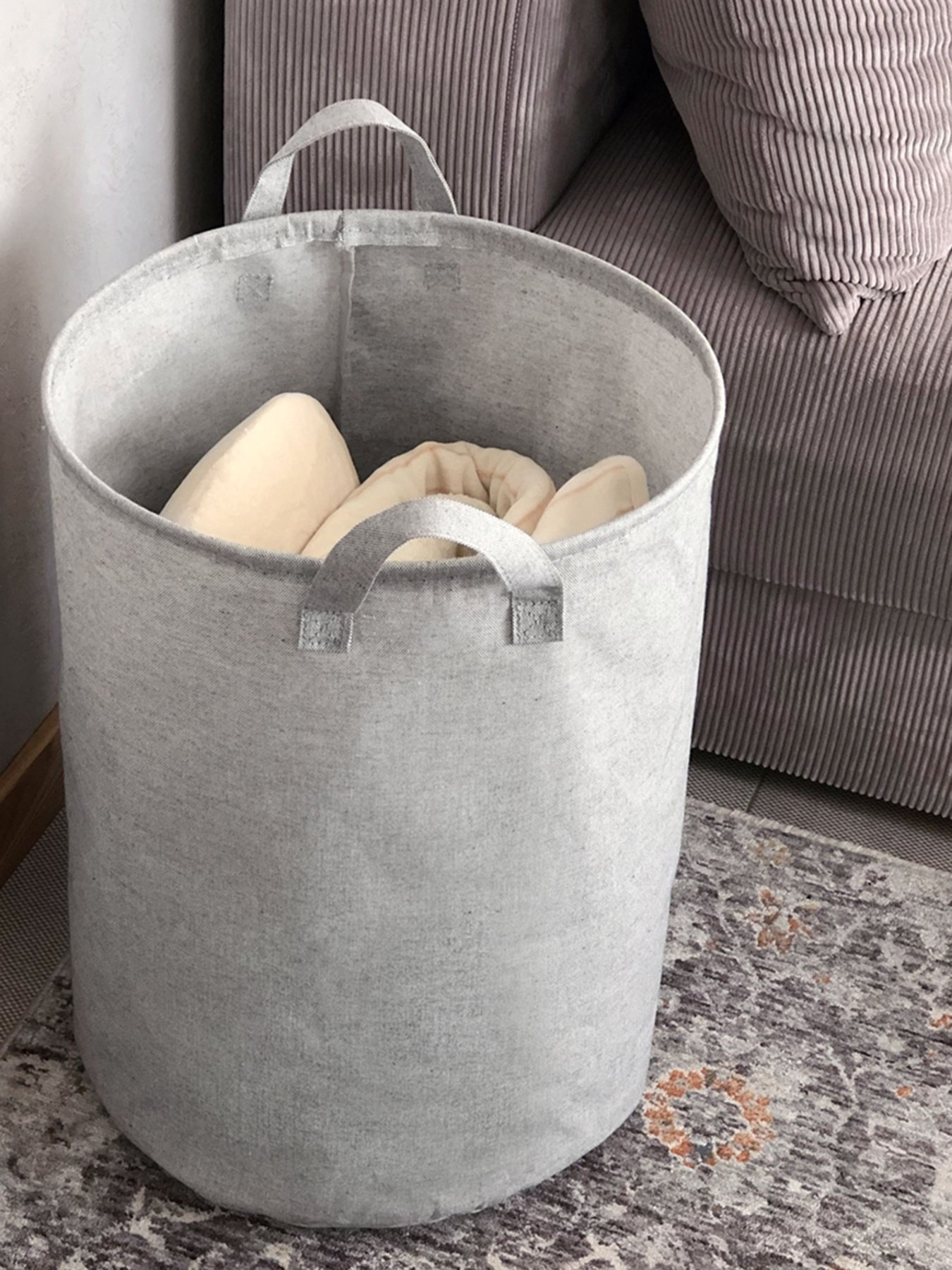 Корзина для хранения текстильная серая MBM MY HOME модель TH-01 GRAY Фото