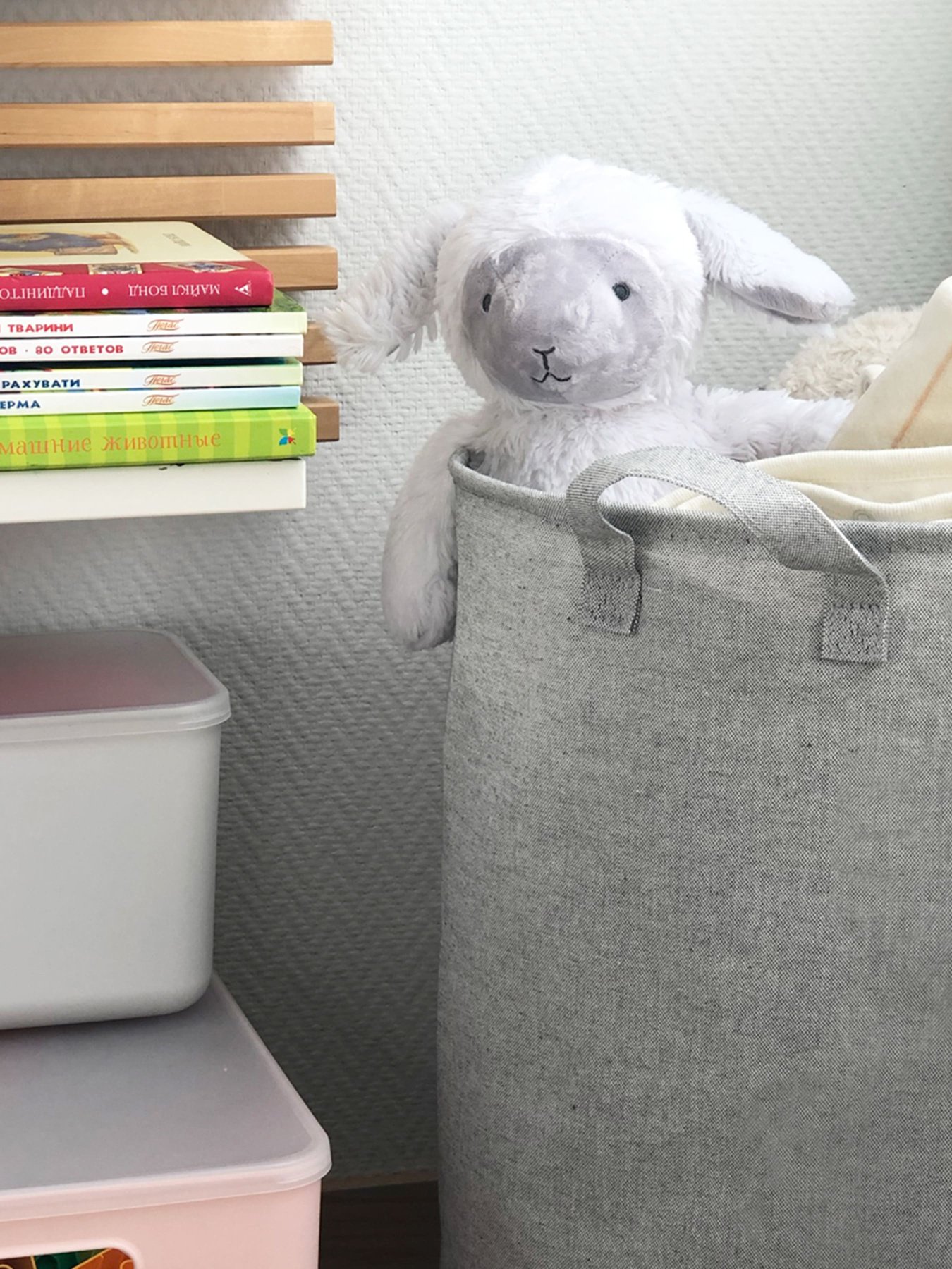 Корзина для хранения текстильная серая MBM HOME модель TH-01 GRAY Фото