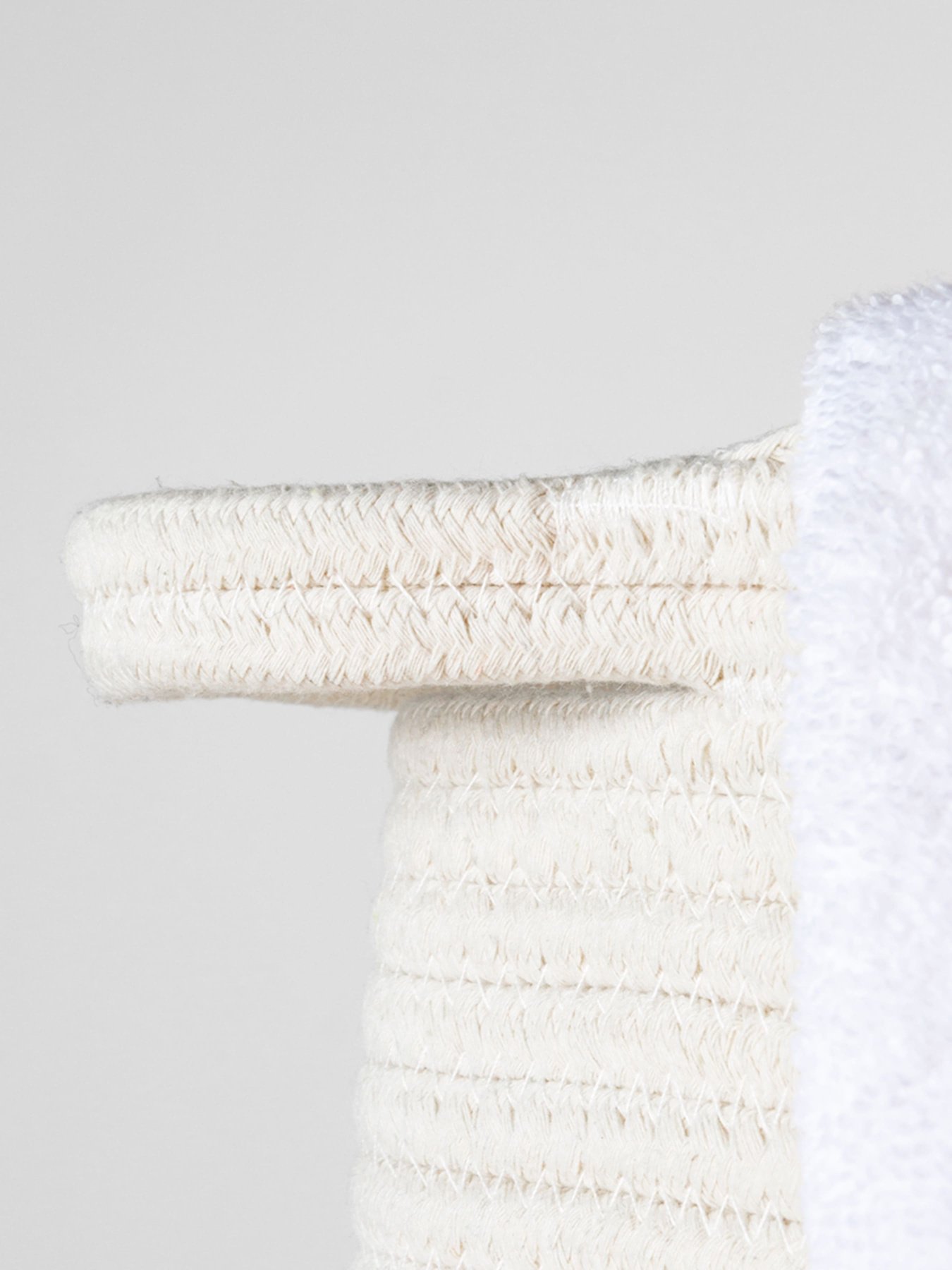 Корзина для хранения с ручками серая с белым MBM MY HOME модель TH-15 GRAY/WHITE Фото