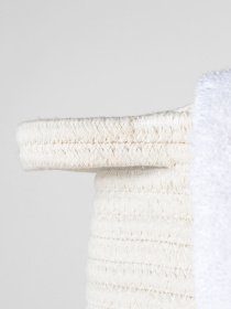 Корзина для хранения с ручками серая с белым MBM MY HOME модель TH-15 GRAY/WHITE Фото