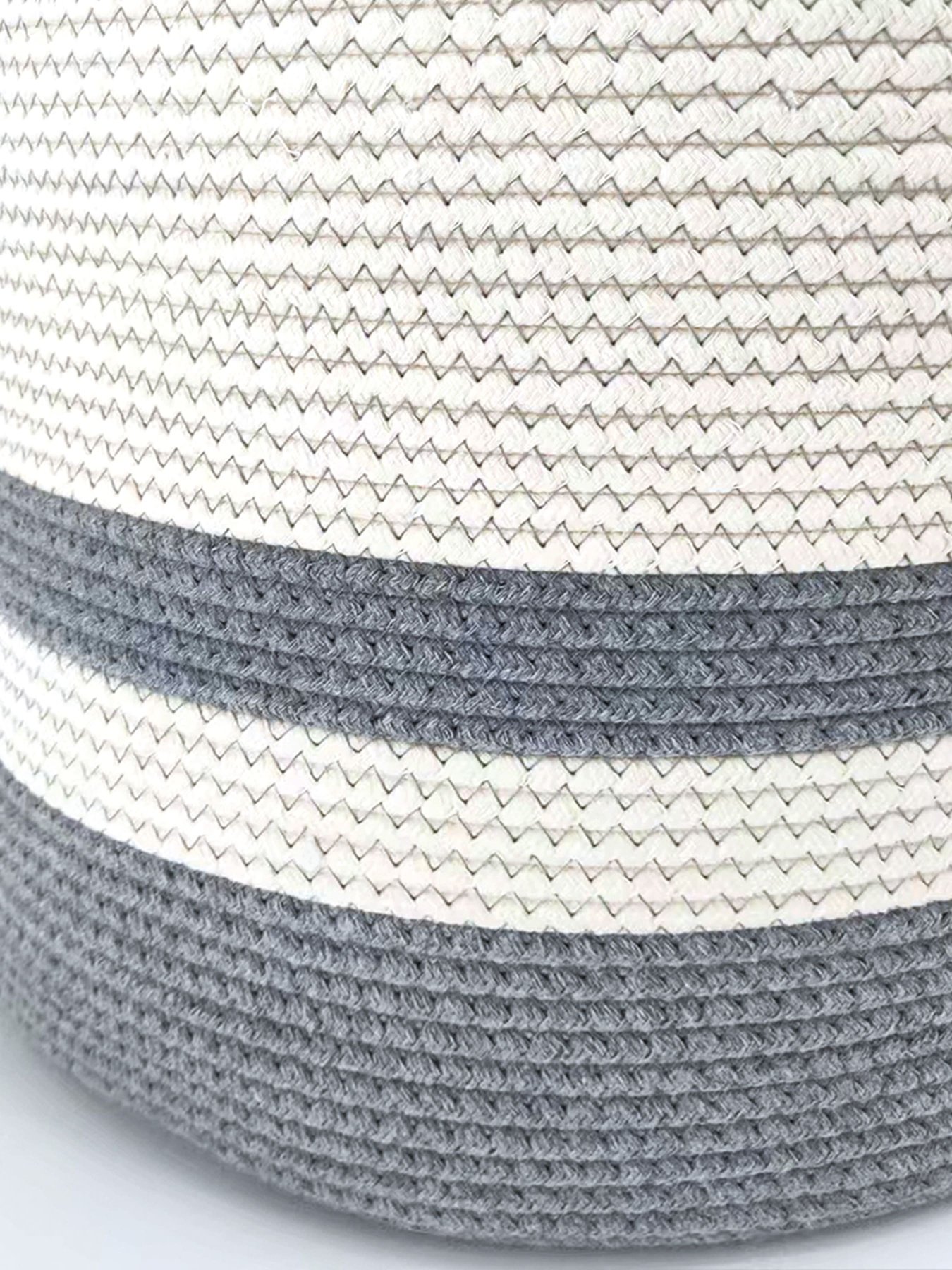 Корзина для хранения серая с белым MBM MY HOME модель TH-16 GRAY/WHITE Фото