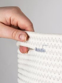 Корзина для зберігання сіра з білим MBM HOME модель TH-16 GRAY/WHITE Фото