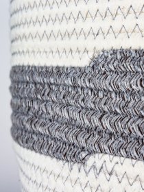 Корзина для зберігання сіра з білим MBM HOME модель TH-16 GRAY/WHITE Фото