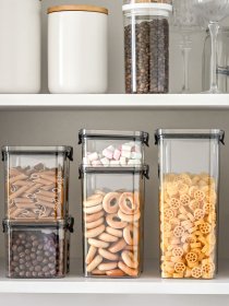 Емкость для хранения квадратная пластиковая прозрачная Zerno MBM HOME модель KP-88 XS T Фото