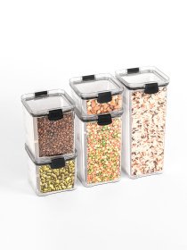 Ємність для зберігання квадратна пластикова прозора Zerno MBM MY HOME Модель KP-88 S T Фото