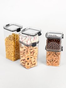 Ємність для зберігання квадратна пластикова прозора Zerno MBM HOME модель KP-88 S T Фото