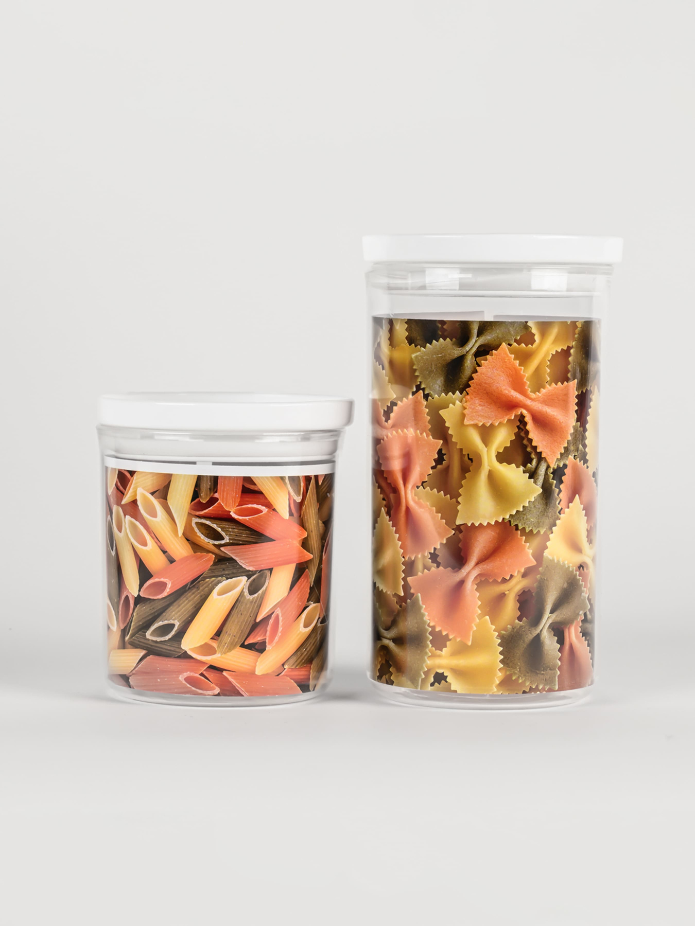 Емкость для хранения круглая пластиковая прозрачная Pasta MBM HOME модель KP-89 S T/WHITE Фото