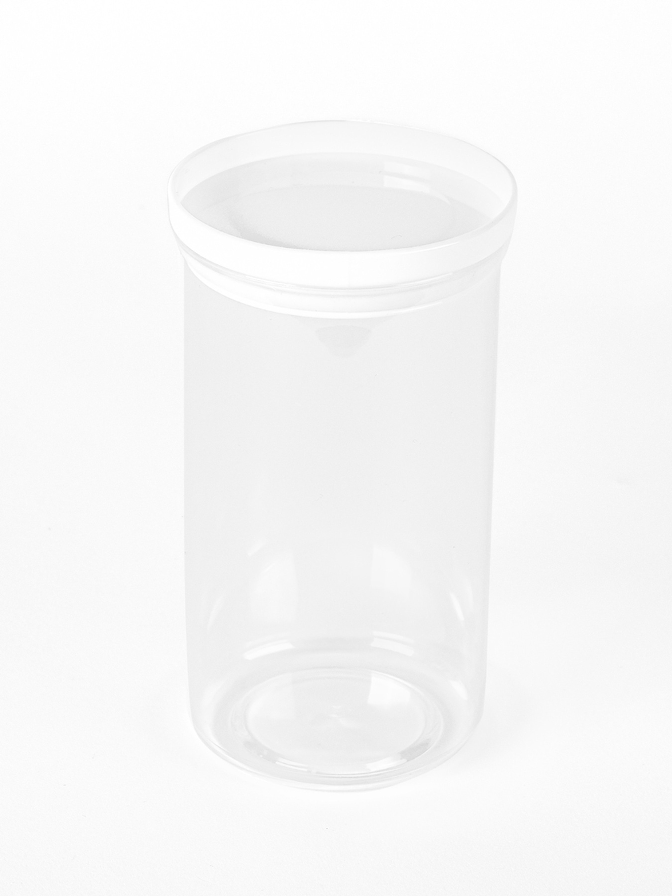 Ємність для зберігання кругла пластикова прозора Pasta MBM HOME модель KP-89 M T/WHITE Фото