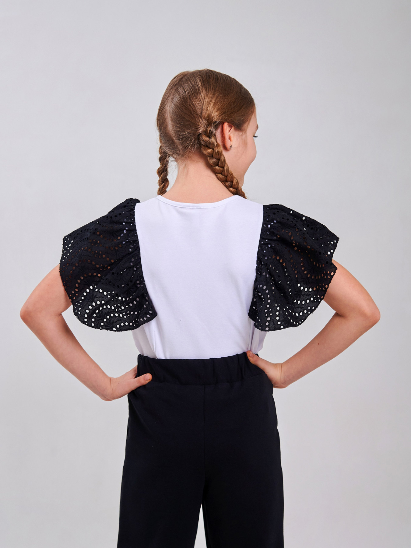 Блуза SMIL модель smil_114974-belyj-s-cernym Фото