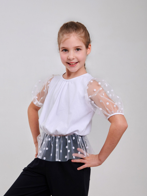 Блуза SMIL Модель smil_114973-belyj-gorosek Фото