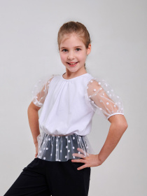 Блуза SMIL модель smil_114973-belyj-gorosek Фото