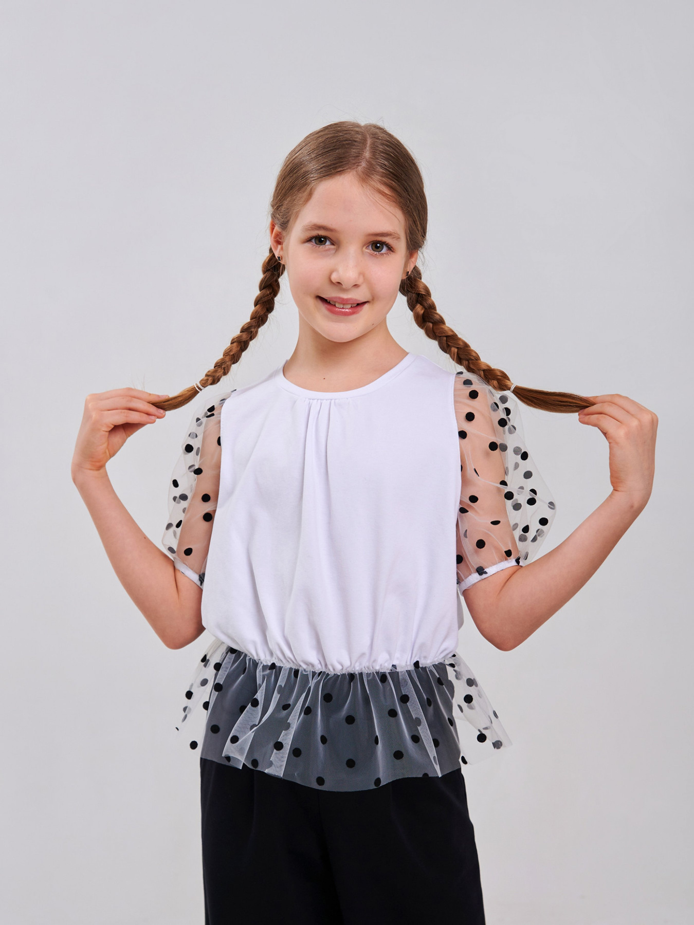 Блуза SMIL модель smil_114973-cernyj-gorosek Фото